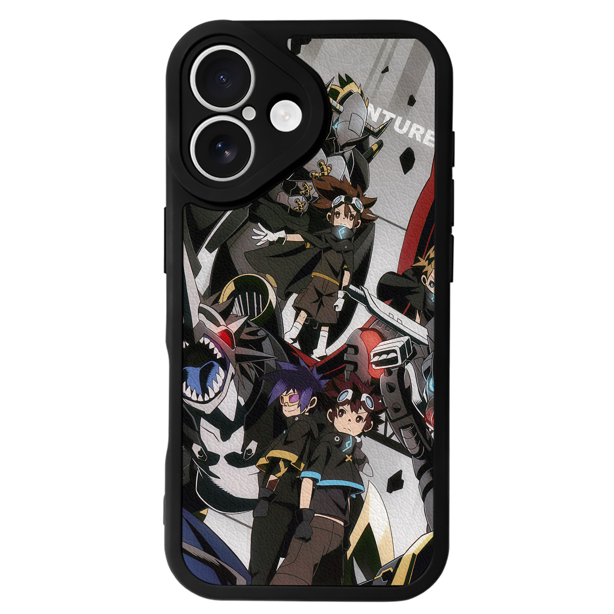 （画像用） Digimon デジタルモンスター/デジモン 【iPhone 16シリーズ対応】シリコンスマホケース（レザー調） 材質：シリコン